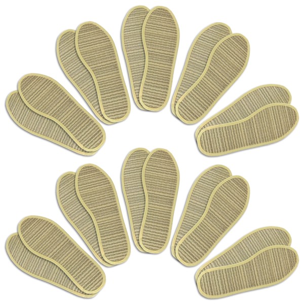 Les Tongs Zimt-Sohlen Seegras Einlagen 10er Pack